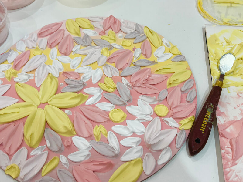 textured painting at Sydney Creative